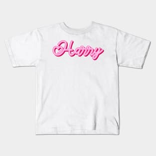 Harry name pink heart Kids T-Shirt